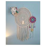 2PC DREAMCATCHERS W/LLAMA HEAD