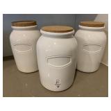 3PC POTTERY BARN JARS