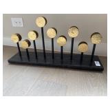 STONE & METAL CANDLEHOLDER