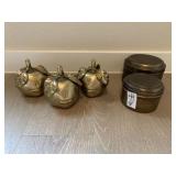 BRASS APPLES & 2 JARS