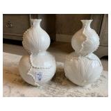 2PC WHITE VASE