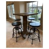 PUB TABLE & 4 STOOLS