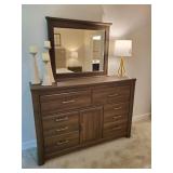 LONG DRESSER & 2 SIDE TABLES
