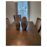 2 PC MIRRORED VASES