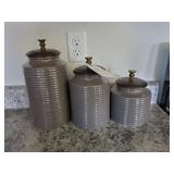 3 PC GRAY CANISTERS