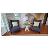 CHARCOAL GRAY "E&E CO" SIDE CHAIRS