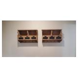 WOOD HANGING STORAGE UNITS