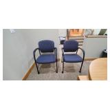 2PC-BLUE "HON" OFFICE CHAIRS