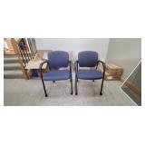 2PC-BLUE "HON" OFFICE CHAIRS