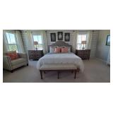 GREY UPHOLSTERED HEADBOARD