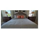 GRAY & CORAL KING BEDDING SET