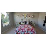 FLORAL & GREY FULL BEDDING SET