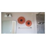2PC-ORANGE WALL FLORAL