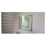 GREEN & WHITE "FLORAL" WALL ART PRINTS