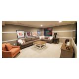 8PC-GREY "ROWE FURNITURE" SECTIONAL