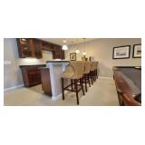 TAN FAUX LEATHER STOOLS