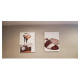 "GOLF CLUBS & SHOES" CANVAS WALL ART PRINTS