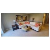 8PC-CREAM "ROWE FURNITURE" SECTIONAL