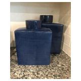 2PC BLUE JARS
