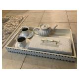 TRAY, BOX & TEAPOT
