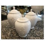 3PC WHITE CANISTERS