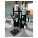 2PC CANDLEHOLDER & BIRD