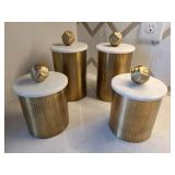 BRASS CANISTERS 4PC