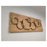 METAL & ROPE HOOPS WALLART
