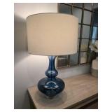 BLUE GLASS TABLE LAMP