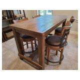 5PC COCKTAIL HIGH TABLE W/FOUR STOOLS
