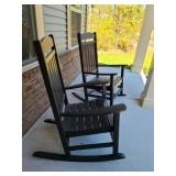 BLACK ROCKING CHAIRS