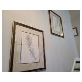 FRAMED FEATHER SKETCHES WALL ART
