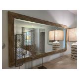 NATURAL WOOD RECTANGULAR MIRROR