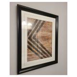 FRAMED BLUE LINES WALL ART