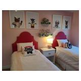 TWIN HOT PINK HEADBOARD