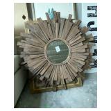 WOOD WALL MIRROR