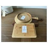 4PC WOOD TRAYS
