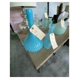 2PC BLUE VASES