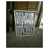 "NICE SCORE" WALL ART