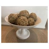 FOOTED BOWL W/ ORBS