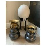 DECO EGG & 2PC VASE