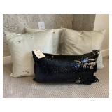 5PC SEQUIN PILLOWS