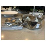 2PC SILVER BOWL