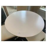 WHITE TABLE W/ 3 CHAIRS