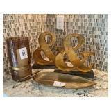 ASSORTED DECO W/CANDLE HOLDER