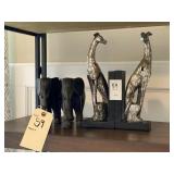 BOOK HOLDERS W/ 2PC ELEPHANT DECO