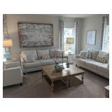 3PC SOFAS & ARMCHAIR W/PILLOWS