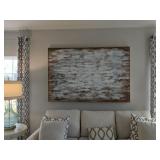 LARGE BRUSH PAINT GOLDEN ART WALL
