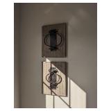 2PC RUSTIC IRON WALL DECO