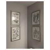 5PC HERB FRAMED PRINTS